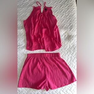 Two Piece Hot Pink Set